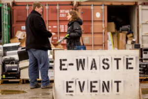Matt and Anna Rose at e-Waste Event
