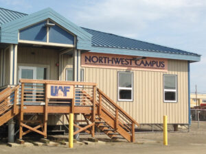 Nome's Northwest Campus main entrance. Photo: Matthew F. Smith, KNOM.