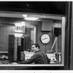 Tom Busch deejays during KNOM's early days (1970s)