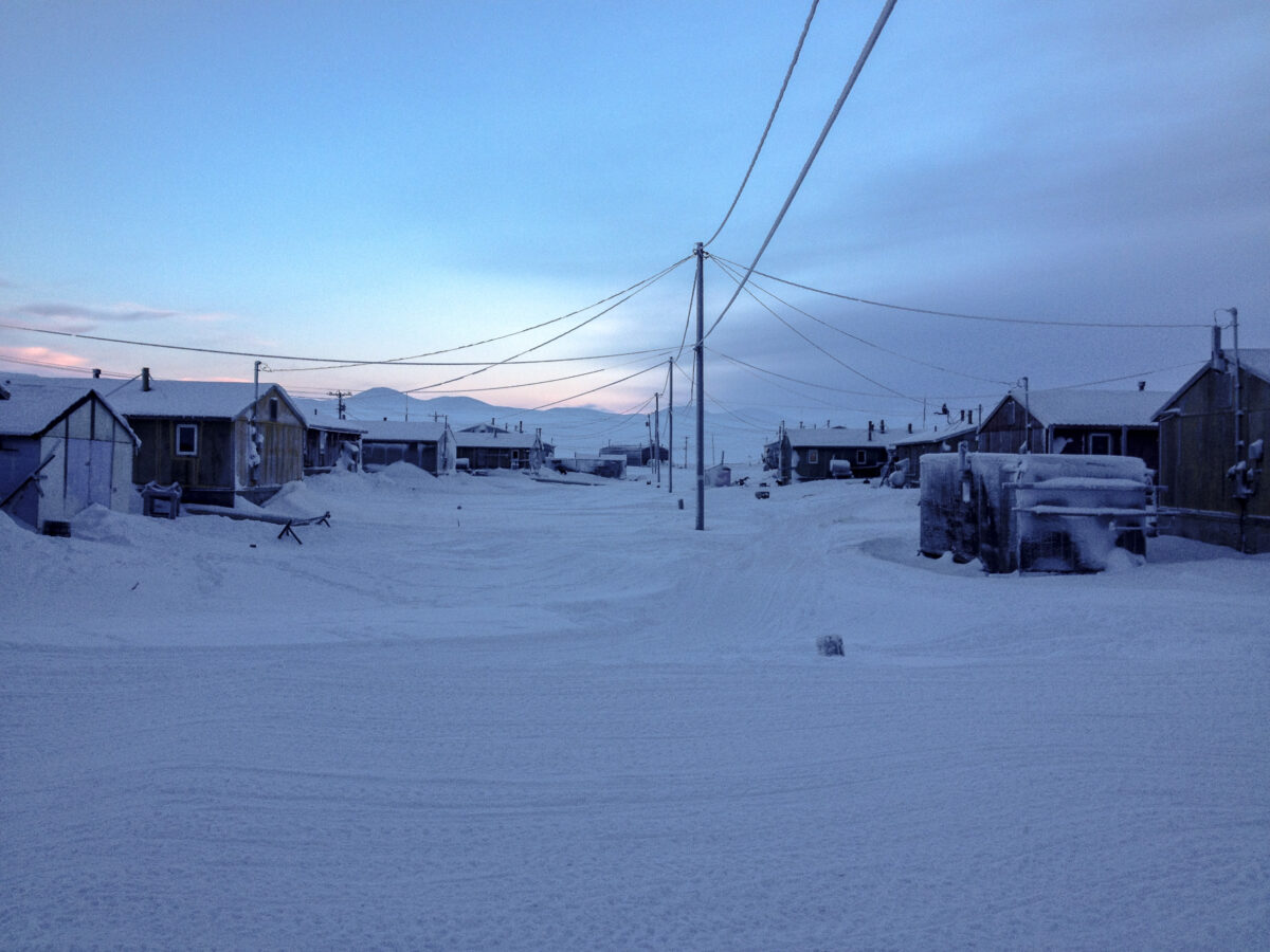 Savoonga, Alaska, in winter.