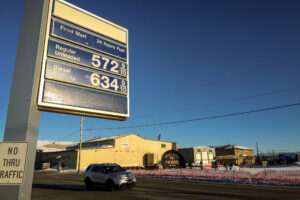 Gas prices in downtown Nome, February 2015