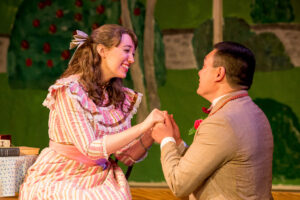 Courtney with Jake Kenick in a scene from The Importance of Being Earnest