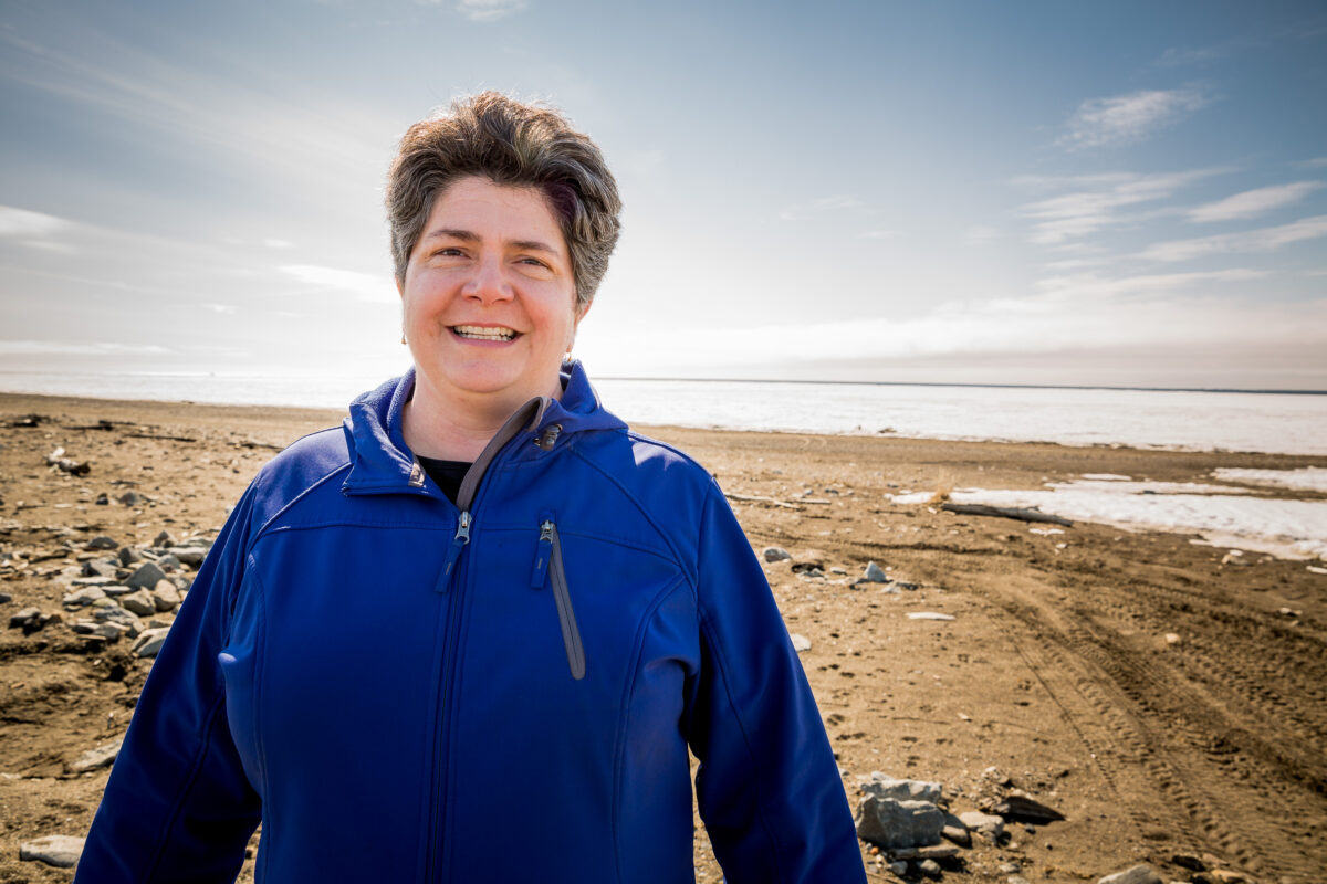 Betsy Brennan on Nome's Middle Beach
