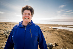 Betsy Brennan on Nome's Middle Beach