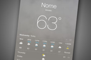 Smoke in Nome's weather forecast