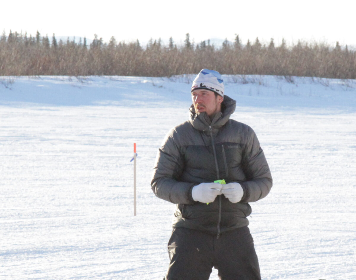 Brent Sass in White Mountain during 2016 Iditarod