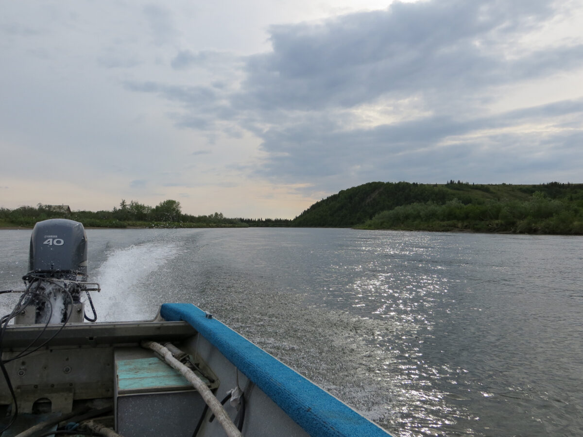 Boating on the Unalakleet River. (Photo: Maddie Winchester, KNOM)