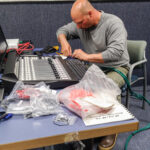 Pat Knodel installs sound board