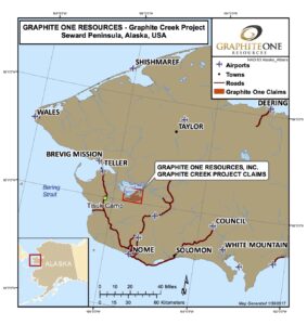 The proposed Graphite Creek mine site that has a net present value of over $1-billion according to the latest assessment. Photo Credit: Graphite One Resources (2017)