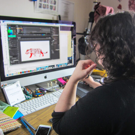Vanessa Sweet working on animation