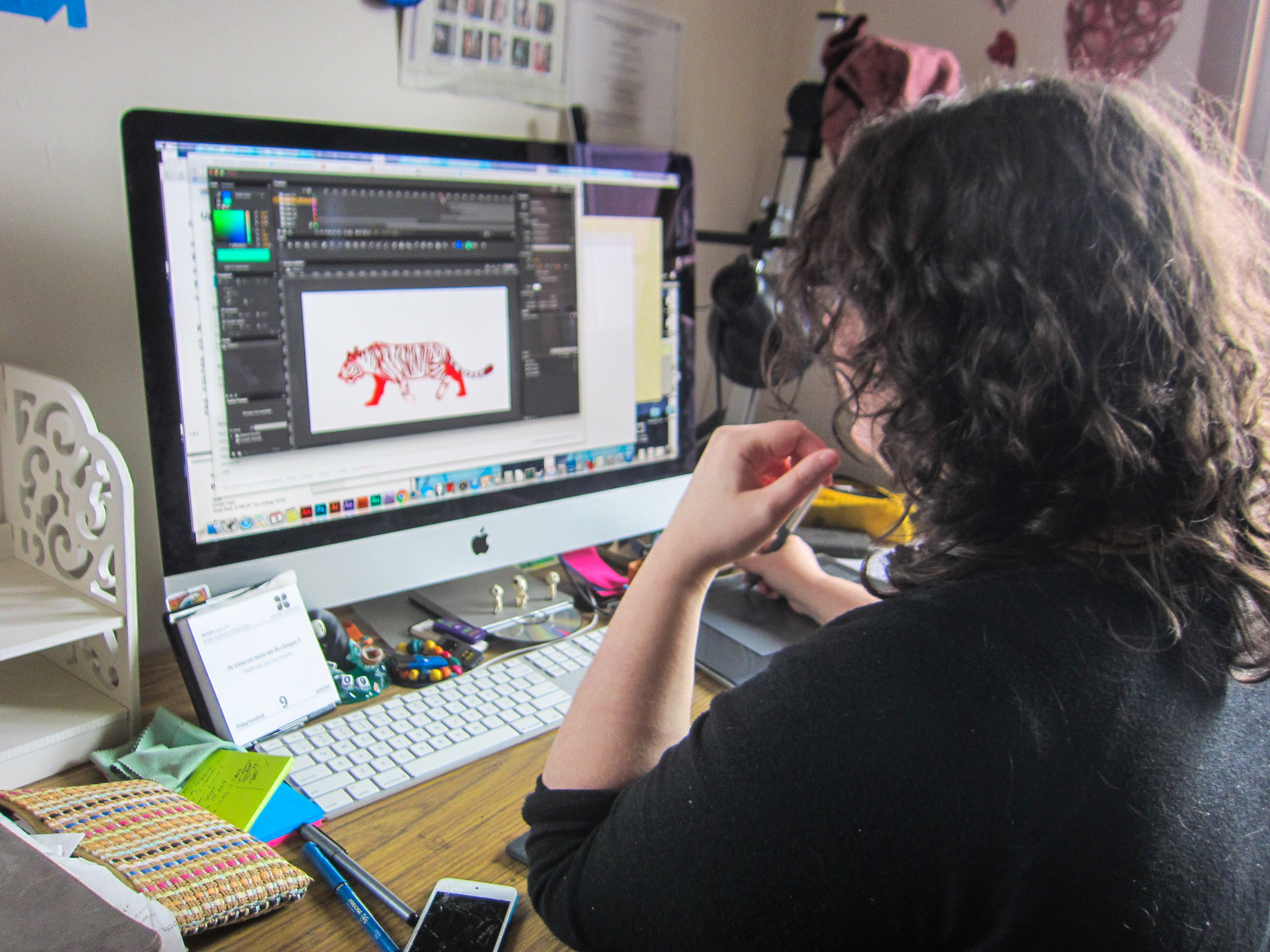 Vanessa Sweet working on animation