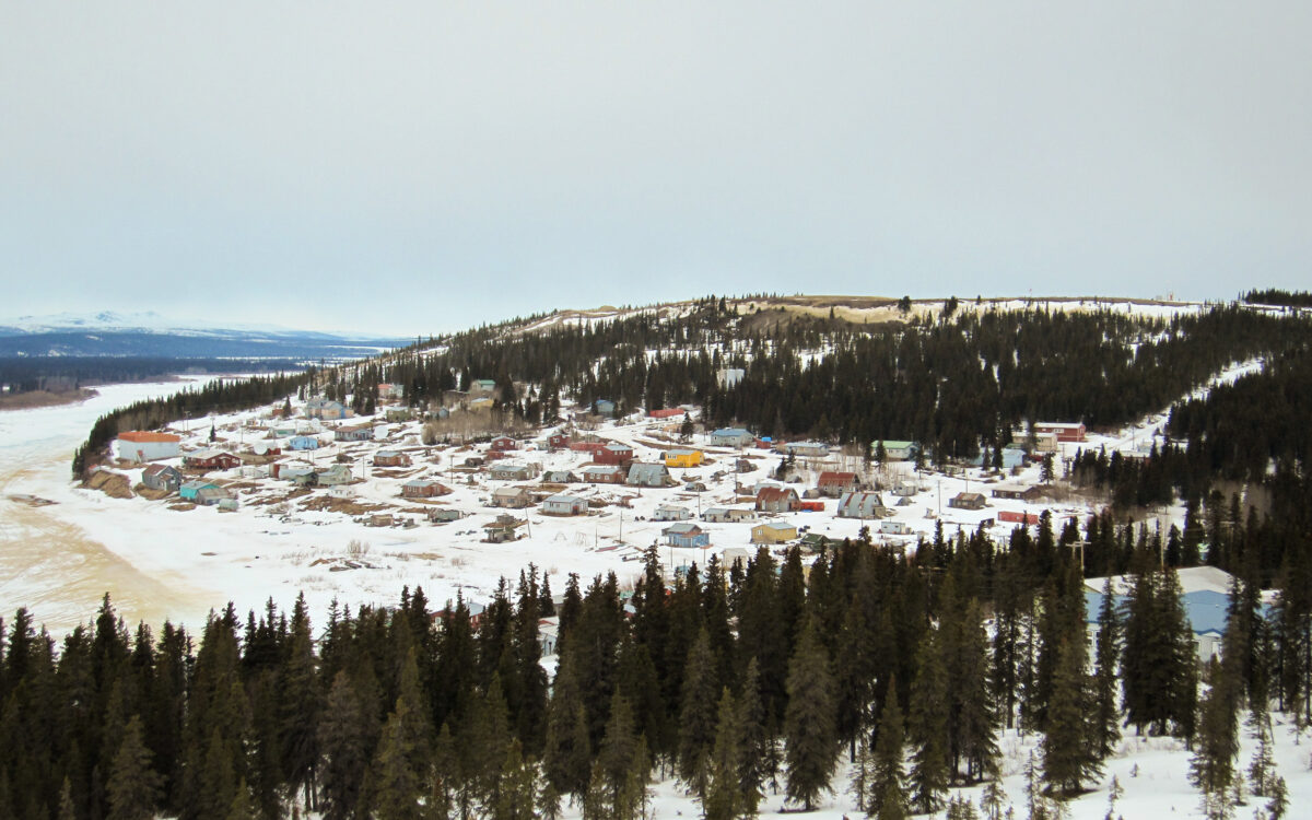 A photo of the village of White Mountain.