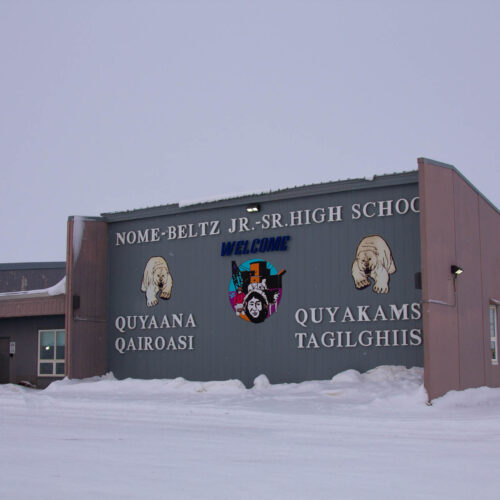 Exterior of Nome Beltz high school.