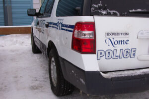 Backend of Nome police car.