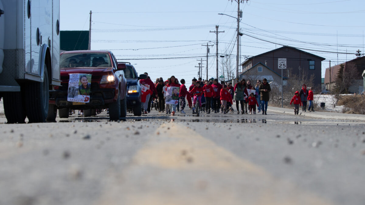 Participants make their way north on Bering Street as an escort of vehicles leads the way. Ben Townsend photo.
