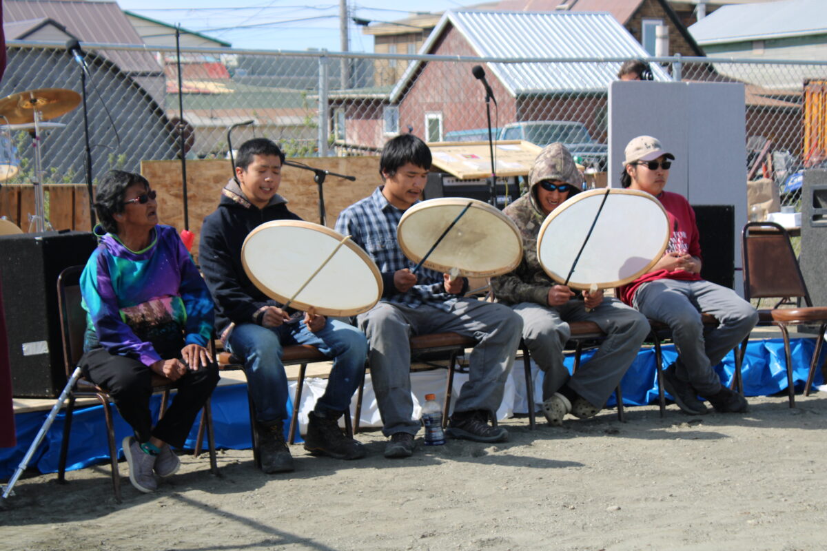 Little Diomede Dancers performed several songs to help kick off Saturday's event.
