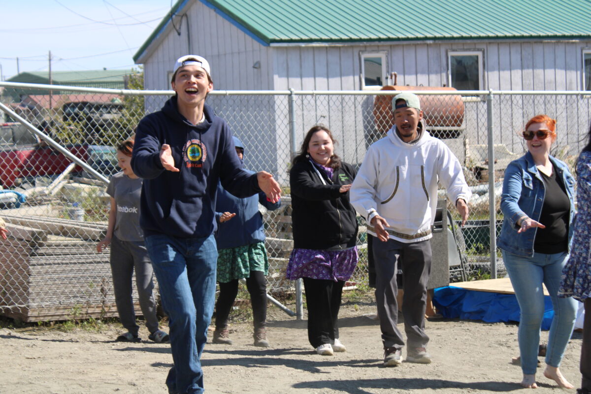 Martin Paul led attendees to participate in an invitational dance to "Reindeer Herding Song", sung by Byron Nicholai.